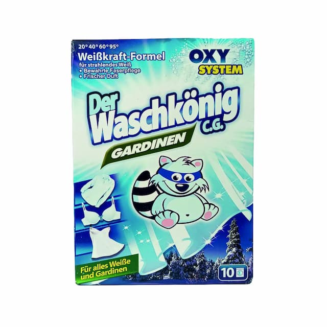 DER WASCHKONIG Proszek 10 prań Do firan i bieli 600g