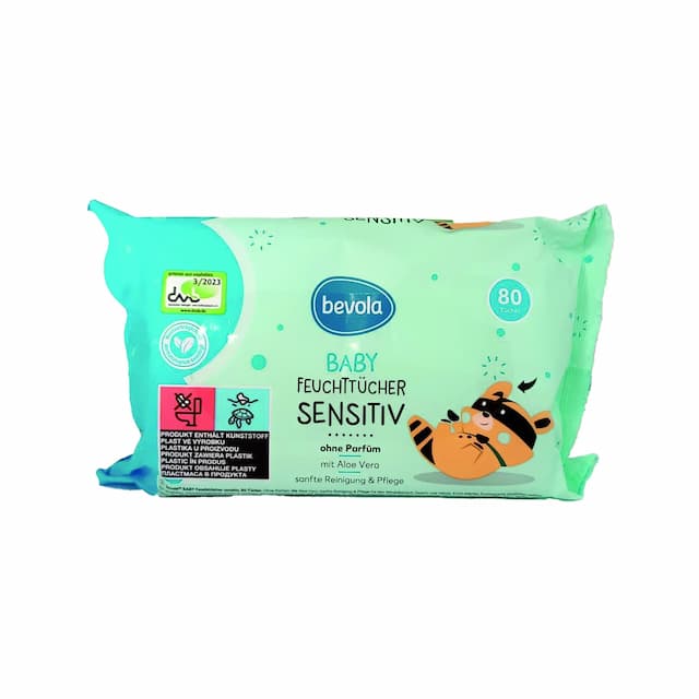 BEVOLA Chusteczki nawilżane 80 sztuk Sensitive