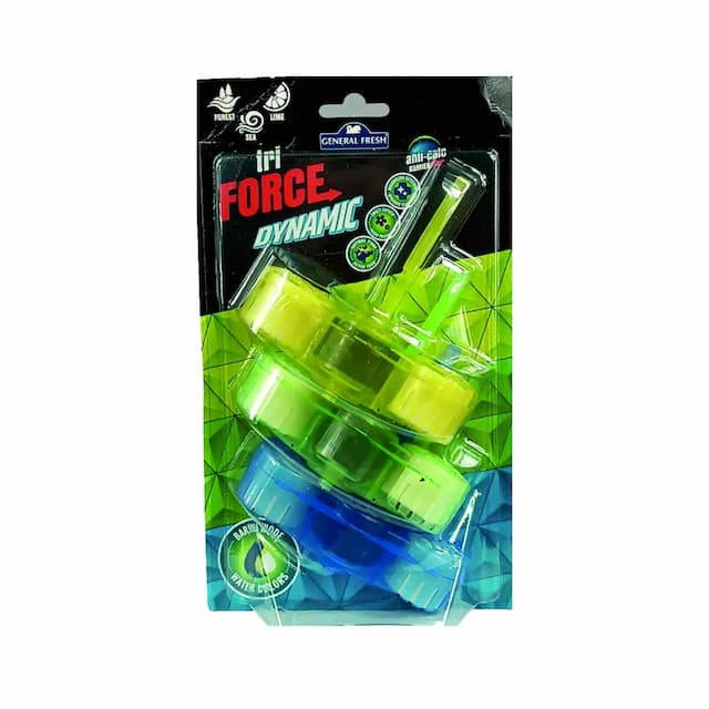 GENERAL FRESH Tri Force Zawieszka do wc farbująca wodę 3x45g (limonka, leśna i morska)