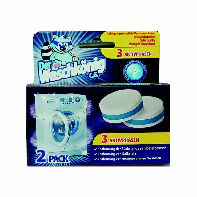 DER WASCHKONIG Tabletki do czyszczenia pralki 2 sztuki 80g