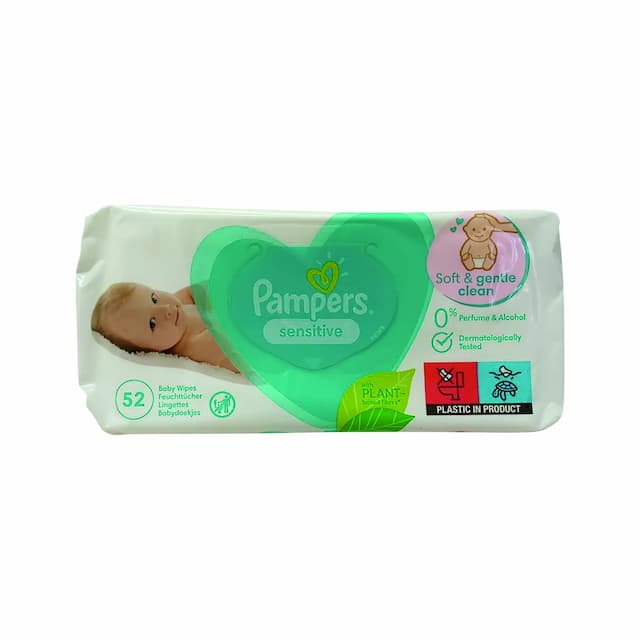 PAMPERS Chusteczki nawilżane 52 sztuki Sensitive