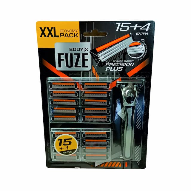 BODY-X FUZE Maszynki do golenia 19+5 sztuk dla Mężczyzn 3 ostrza