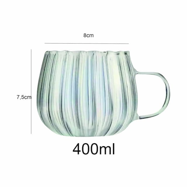 Szklany kubek w kształcie dyni 400ml